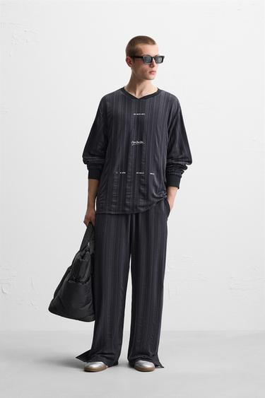 PANTALÓN JOGGER FÚTBOL RETRO - Marino de Zara - Imagen 0