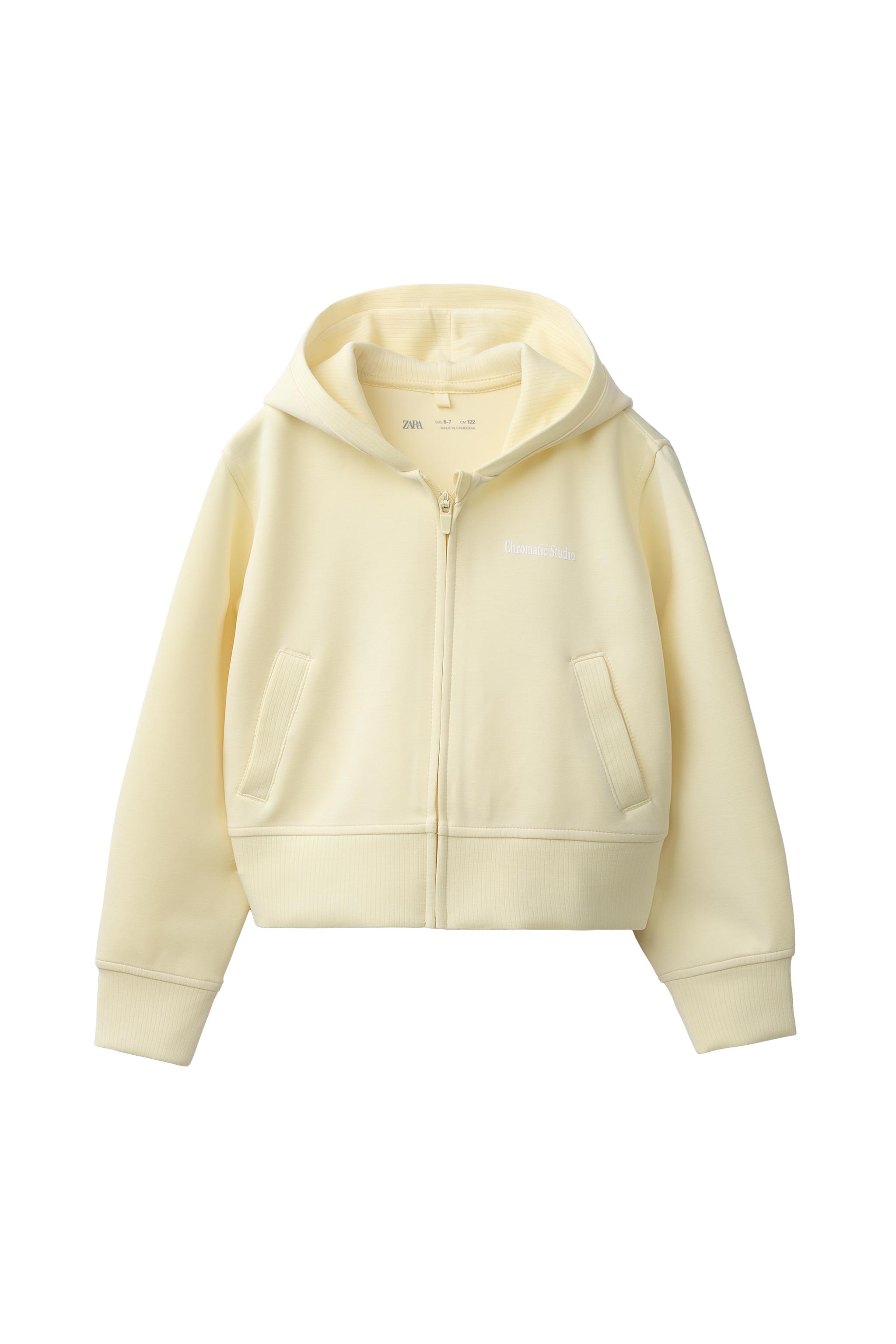 ZIP SWEATSHIRT WITH MODAL - Light yellow | ZARA United States