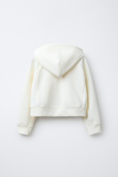 SLOGAN PRINT HOODIE - Ecru by Zara - Image 1