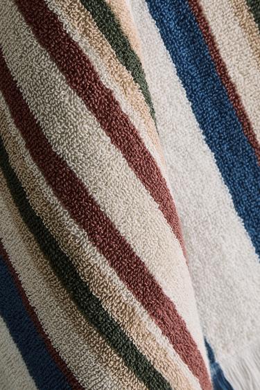 TORCHON ÉPONGE RAYURES - Bleu de Zara - Image 2