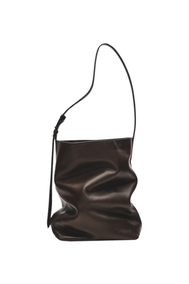 Medium nappa leather bucket bag — Brown 1