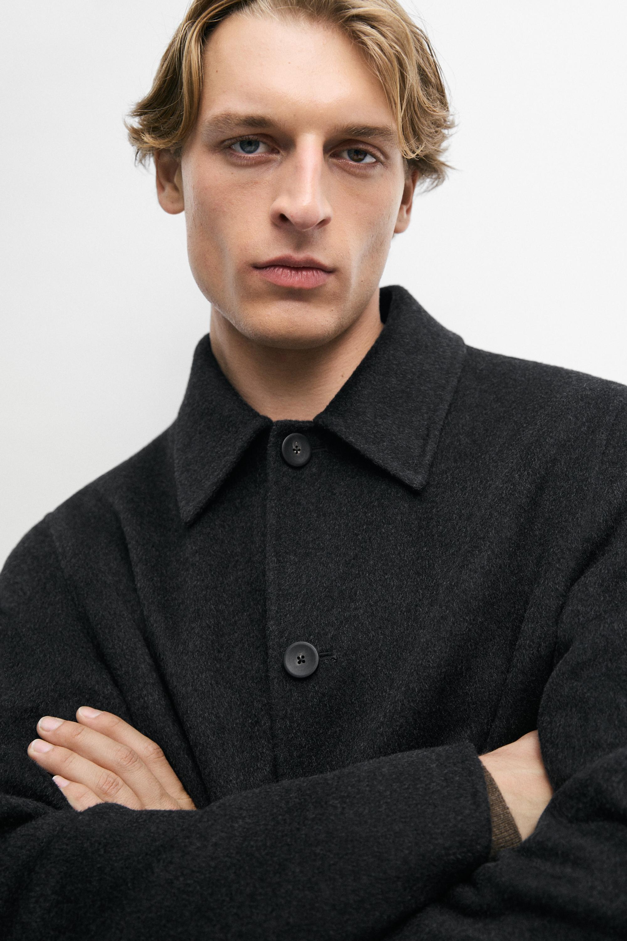 Long wool blend coat