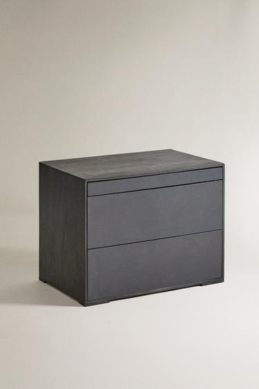 TABLE DE CHEVET BOIS MÉTAL - Noir de Zara - Image 0