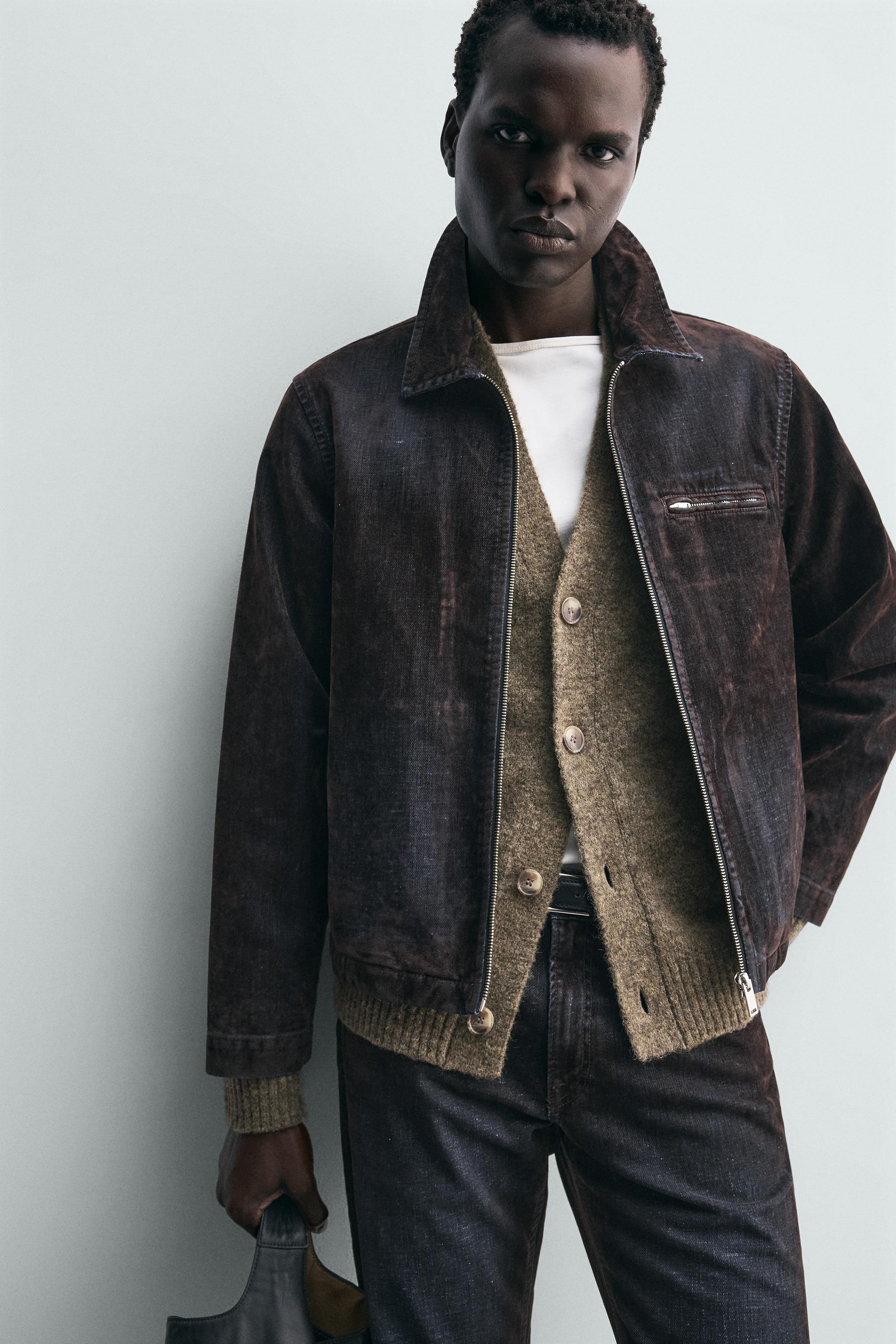 BLOUSON EN VELOURS FLOQUÉ