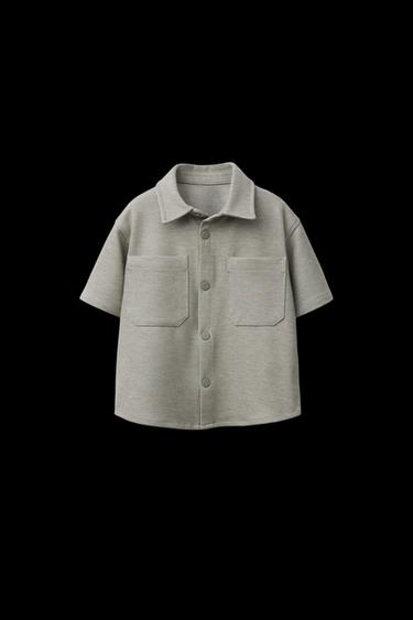 Zara STRETCH SHIRT - Green - Image 0