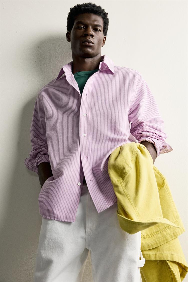 CAMISA A RAYAS DE CORTE REGULAR 5