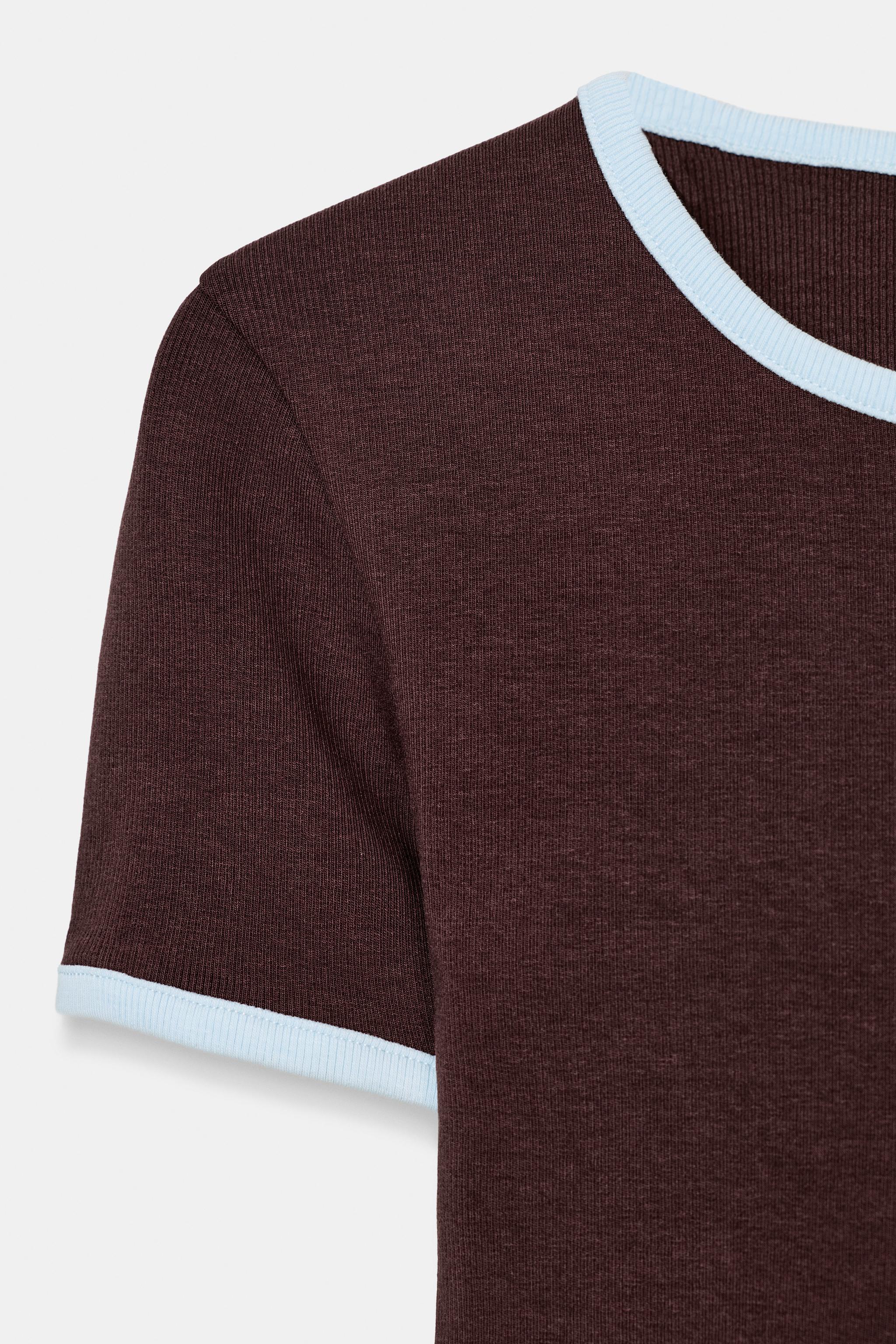 CONTRAST TRIM T-SHIRT