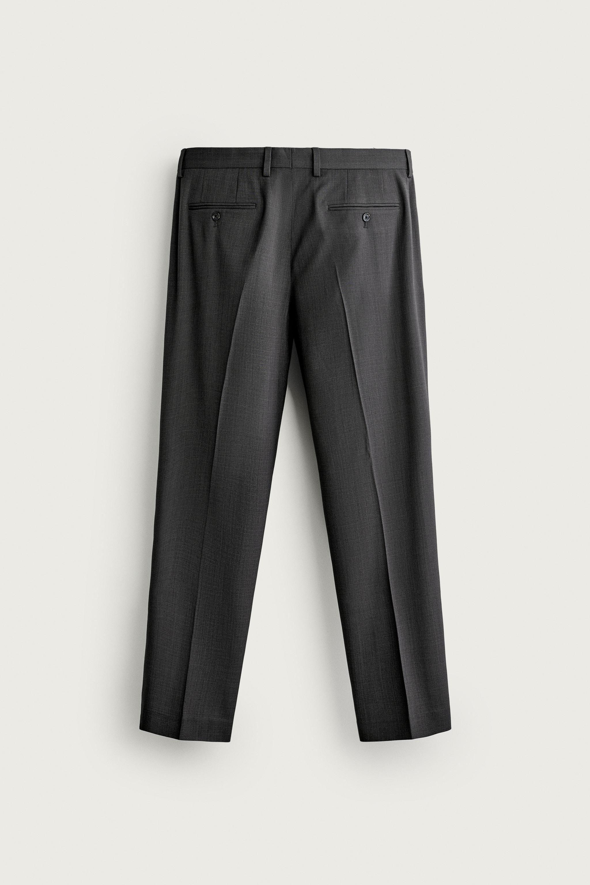 COMFORT REGULAR FIT SUIT PANTS — Anthracite Gray