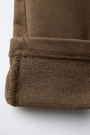 SWEATSHIRT AND WIDE-LEG TROUSERS WITH LABEL SET - Light brown by Zara - Image 6