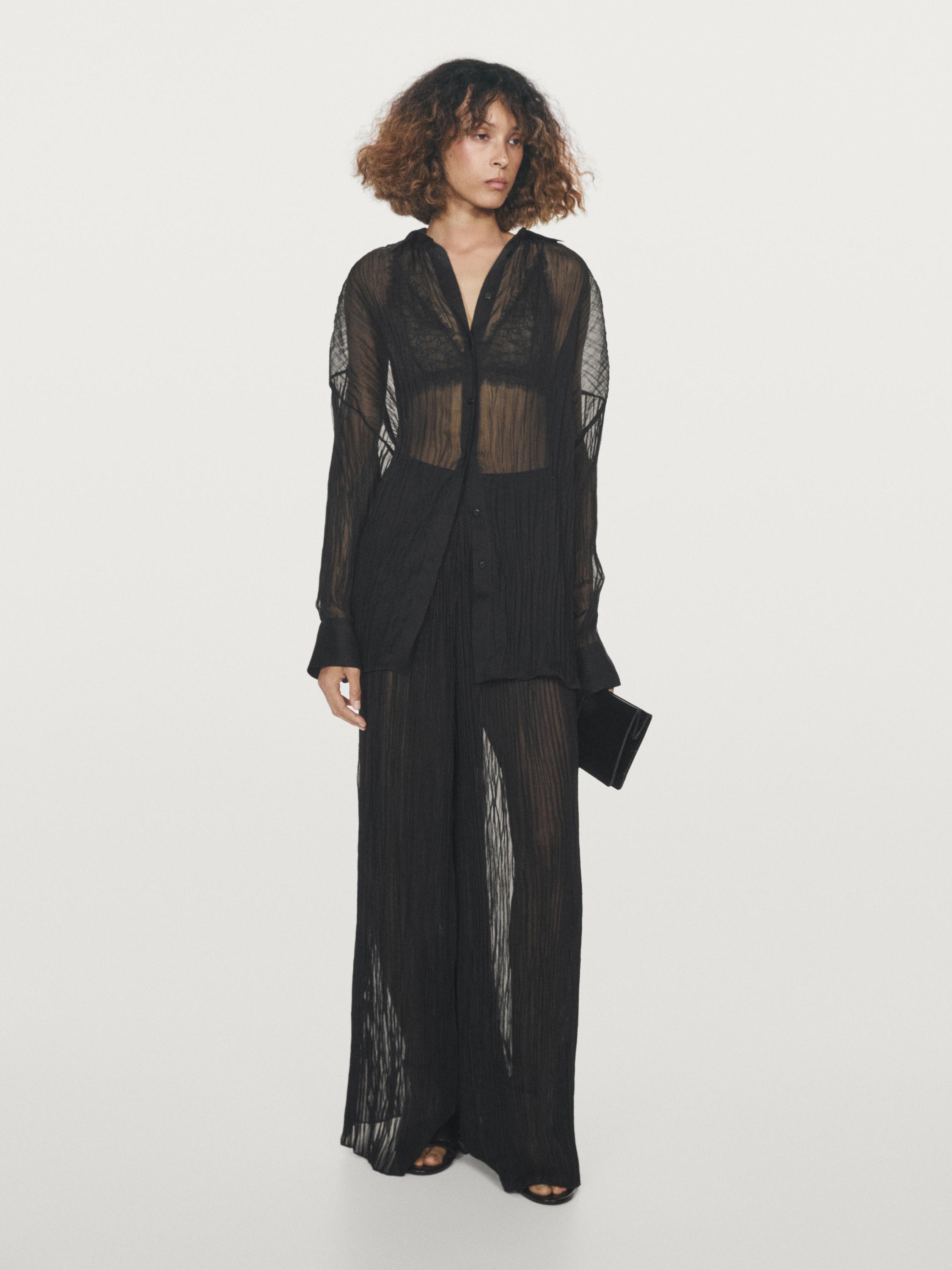 Chemisier ample et long plissé