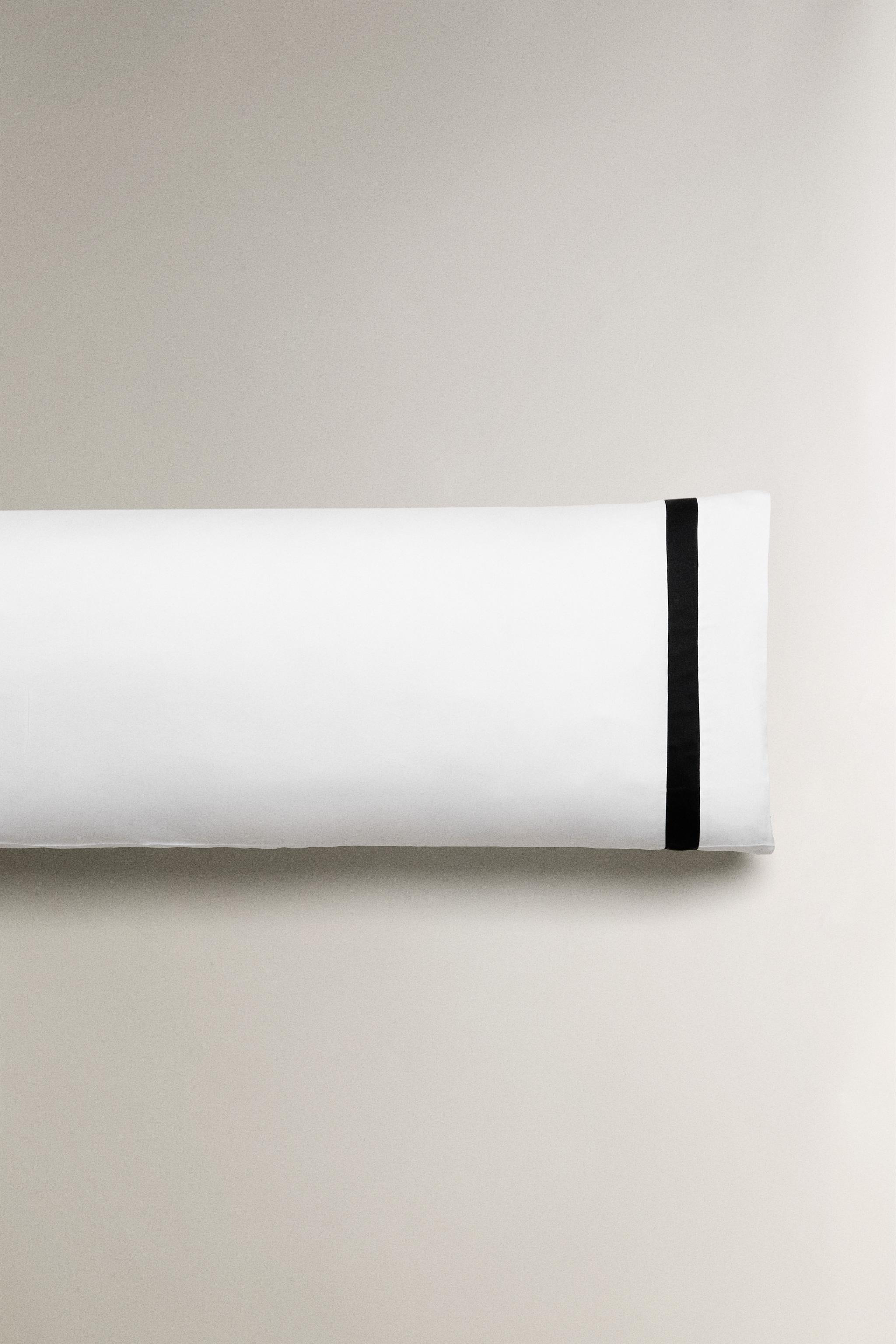 BORDERED SATEEN PILLOWCASE