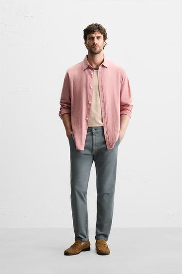 Zara SKINNY CHINO PANTS - Mid-gray - Image 0