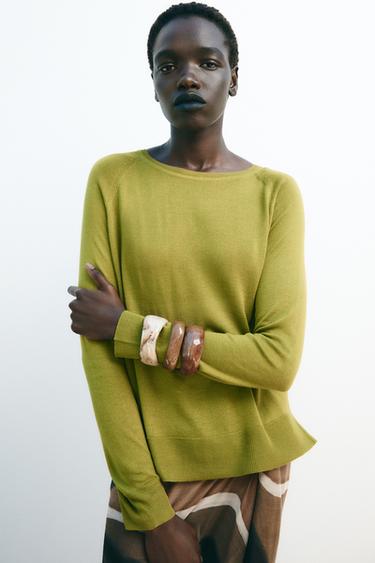 JERSEY PUNTO FINO - Verde de Zara