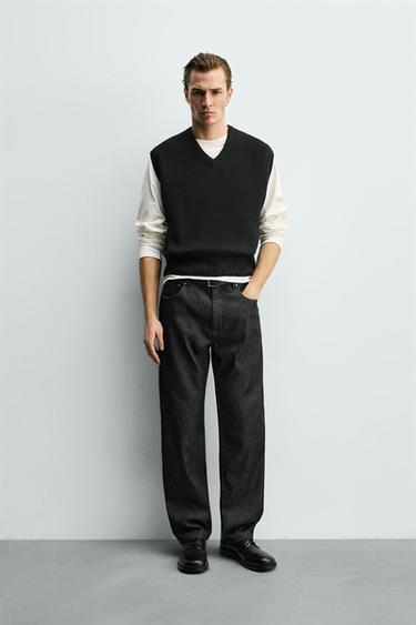 ТЕРМИКАЛЫҚ ТІК БАЛАҚ ДЖИНС ШАЛБАР - Қара Zara компаниясынан - Сурет 0