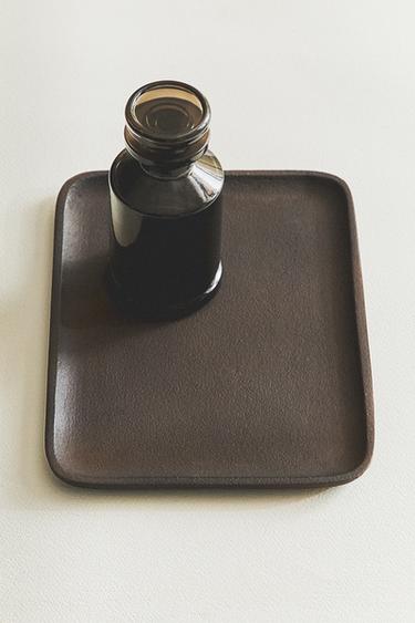 BLACK METAL TRAY - charcoal grey by Zara - Image 4