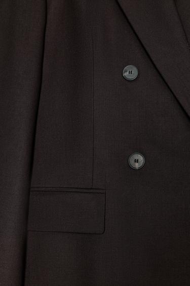 VESTE À BOUTONNAGE CROISÉ AVEC ÉPAULETTES - Marron de Zara - Image 7