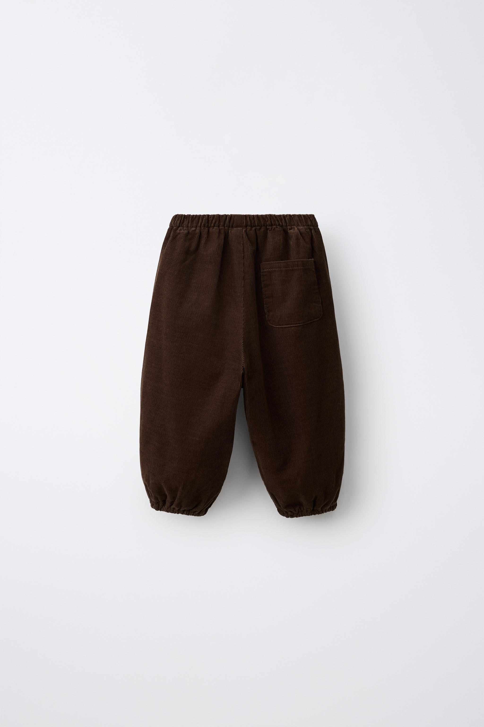 PANTALON JOGGER EN VELOURS CÔTELÉ FIN