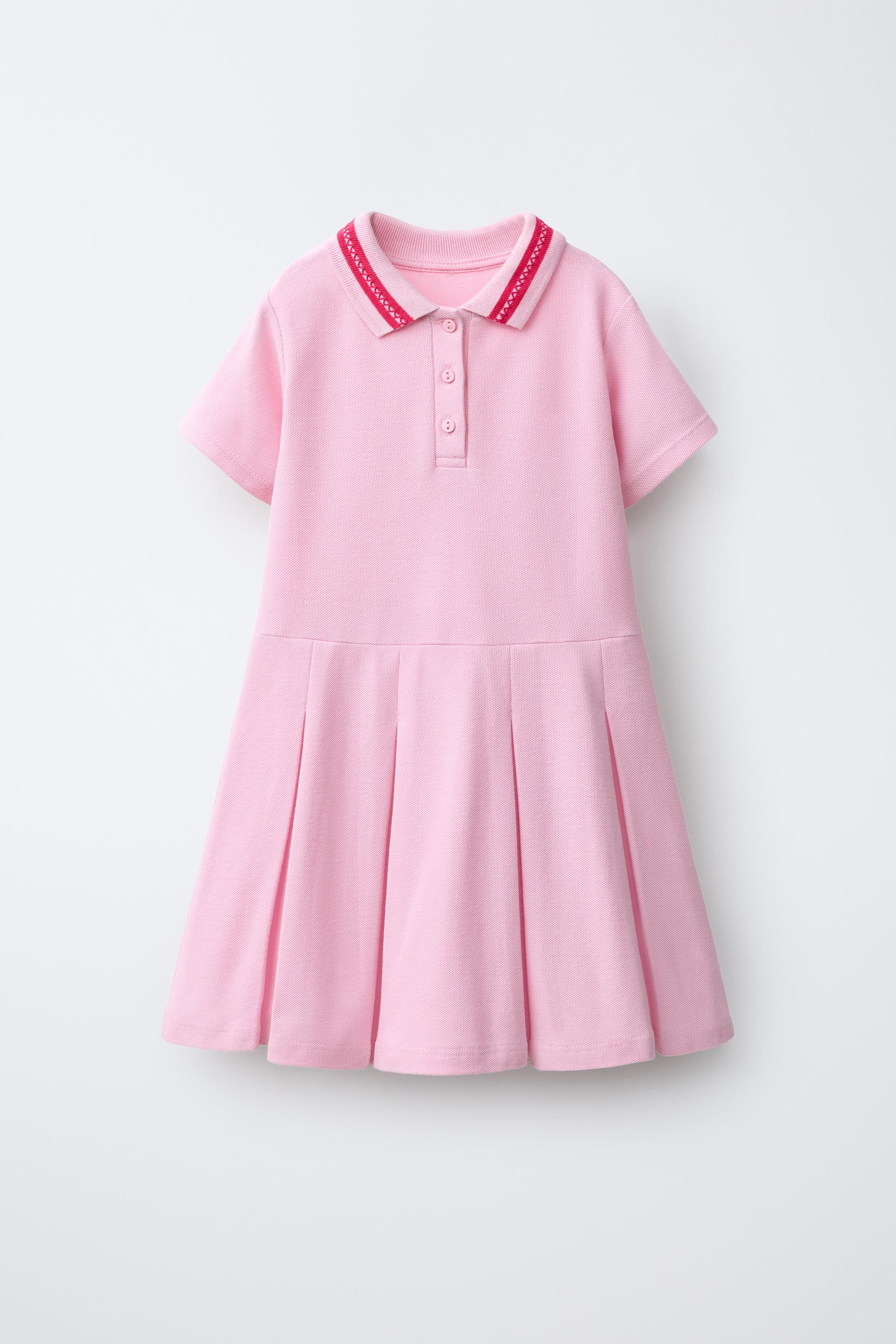 Детские платья Zara PIQUÉ POLO COLLAR DRESS