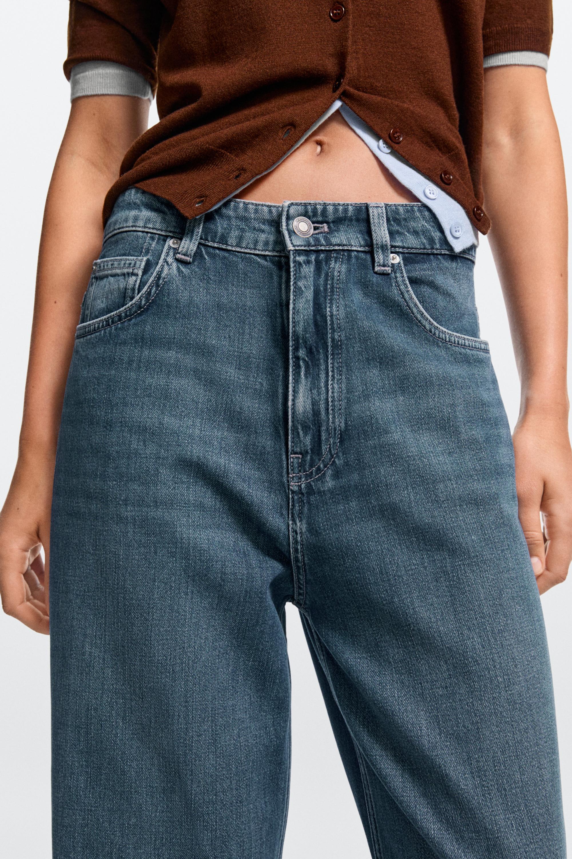 Jean wide leg relaxed taille moyenne