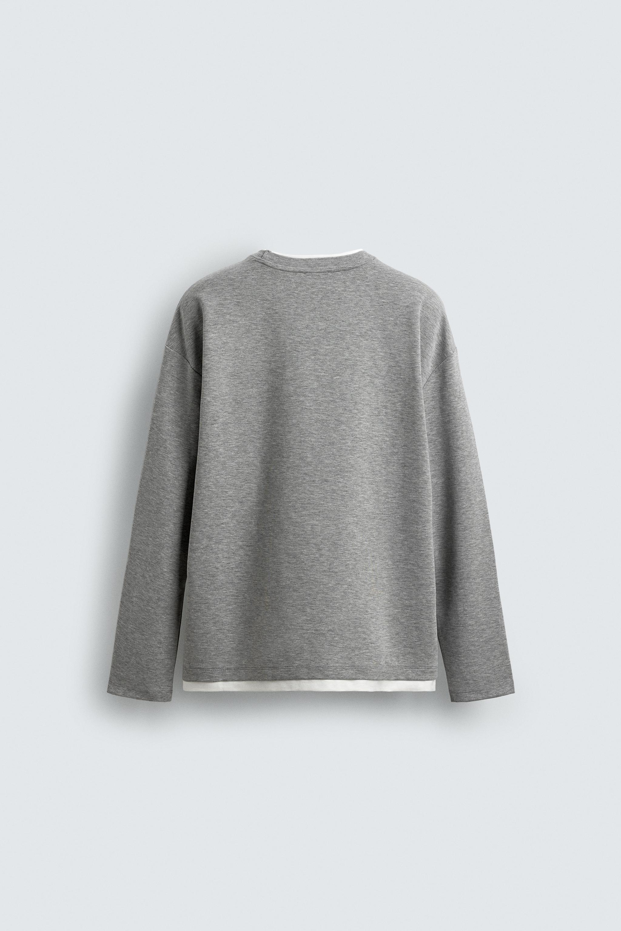 T-SHIRT AVEC FINITIONS DOUBLES EN CONTRASTE