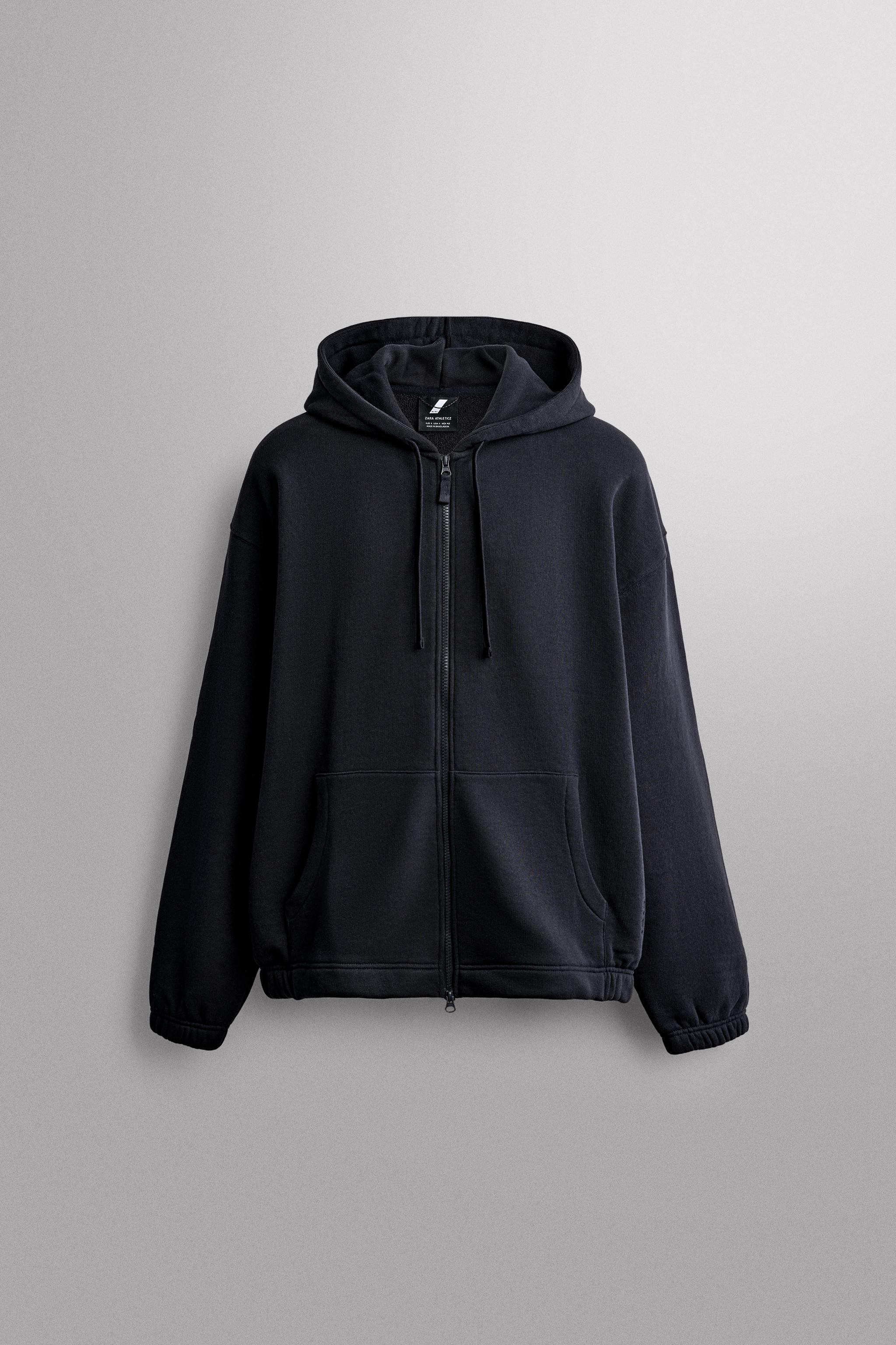 SWEAT ZIPPÉ À CAPUCHE EN COTON