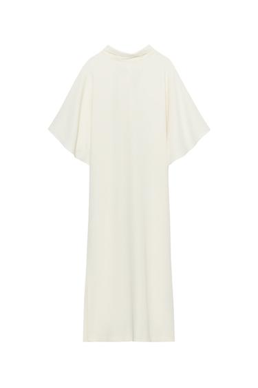 VESTIDO MIDI FLUIDO ZW COLLECTION - Beige claro de Zara