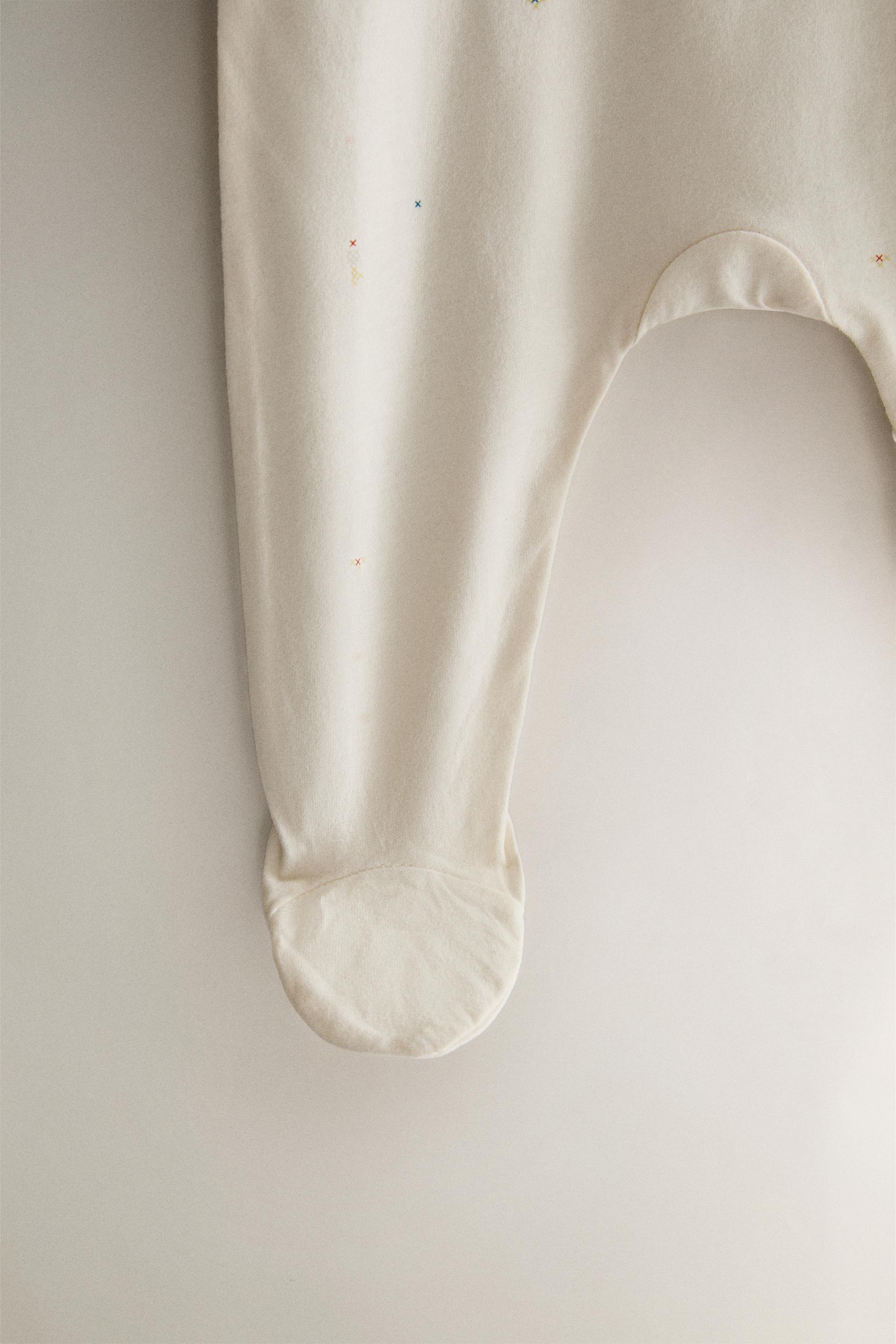 Детские комбинезоны Zara Kids Bunny and Floral Footed Romper — фото 3