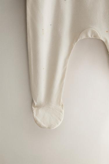 CHILDREN'S RABBIT AND FLORAL ROMPER - Oyster-white by Zara - Image 2