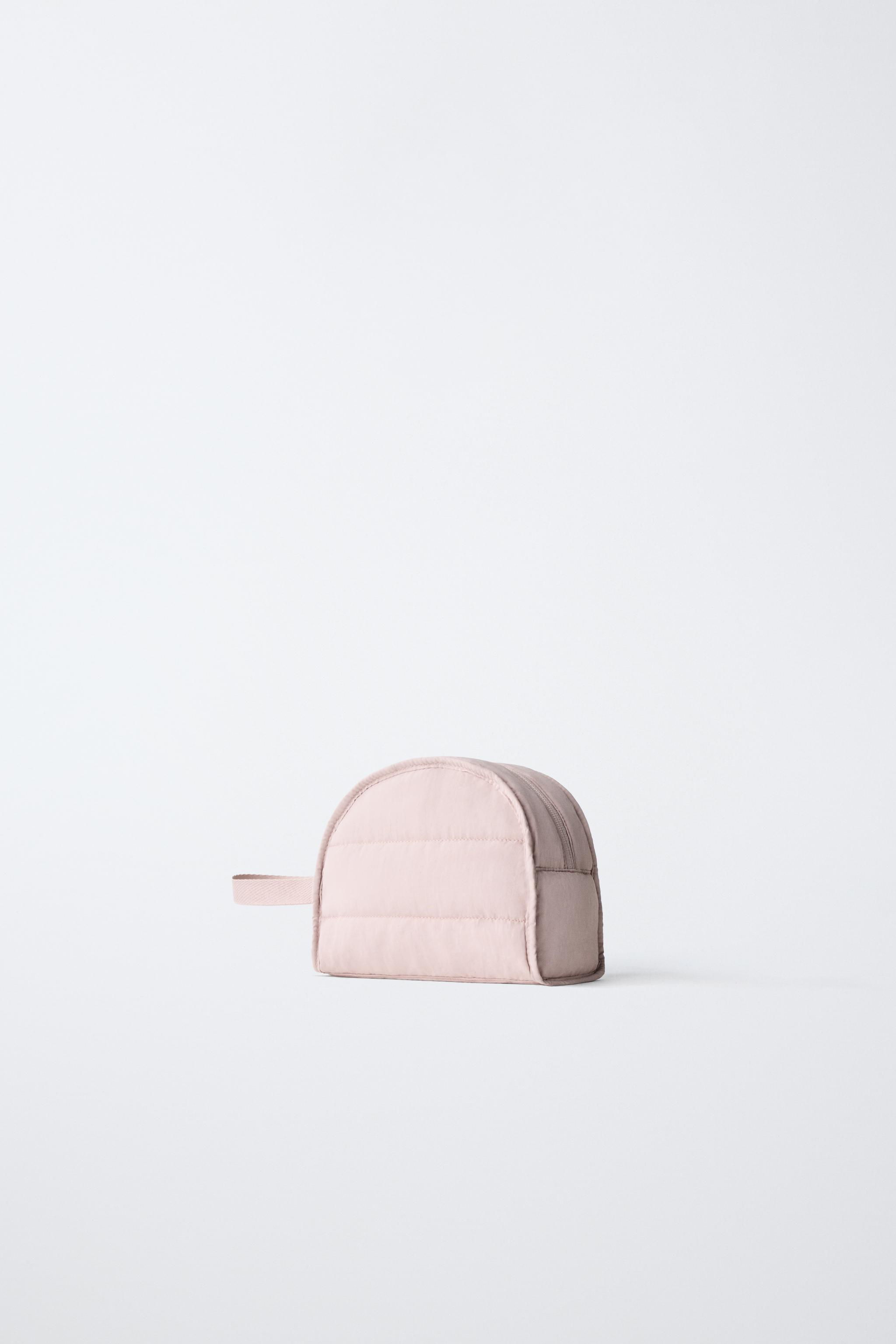 QUILTED TOILETRY BAG — Pink