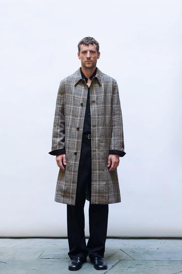 MANTEAU LAINE - LIN ÉDITION LIMITÉE - Marron de Zara