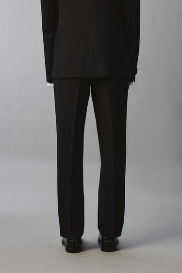 PANTALON REGULAR FIT À PLIS SMOKING - Noir de Zara - Image 2