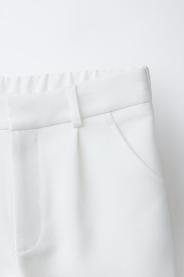 TAILORED WIDE-LEG TROUSERS - Oyster-white by Zara - Image 2