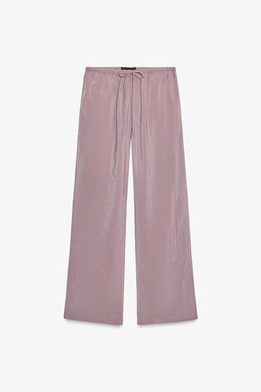 RELAXED FIT BUKSER - lilla-lys fra Zara