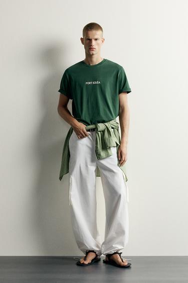 RELAXED-FIT-T-SHIRT MIT PRINT - Graugrün von Zara - Bild 0