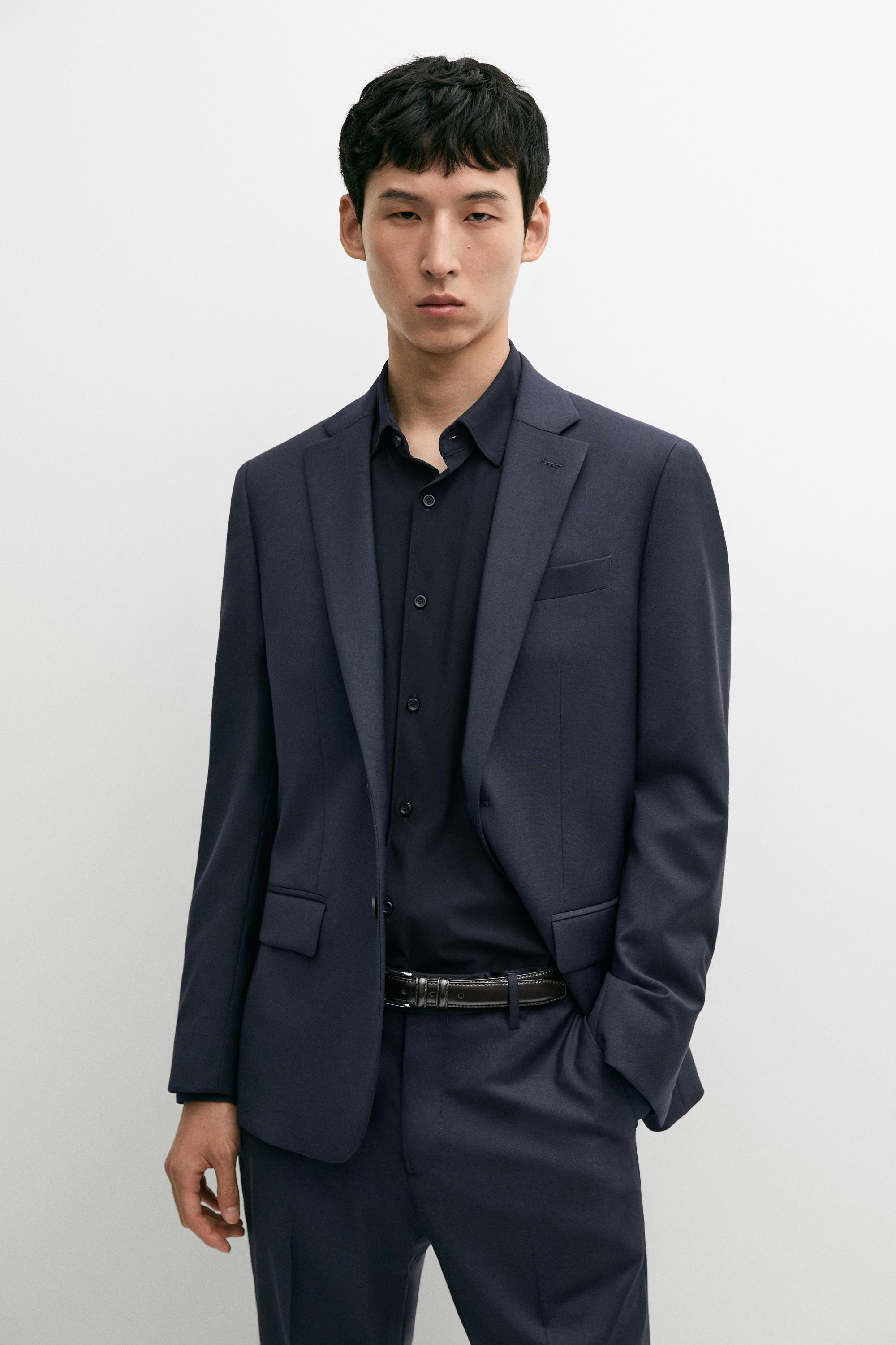 100% cool wool suit blazer — Navy blue
