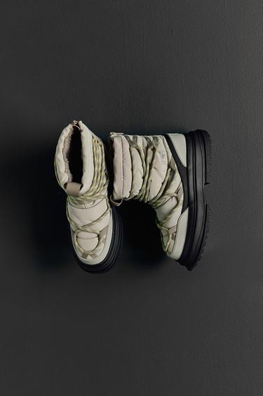 ჩექმები WATER REPELLENT - Zara-ს Ecru White