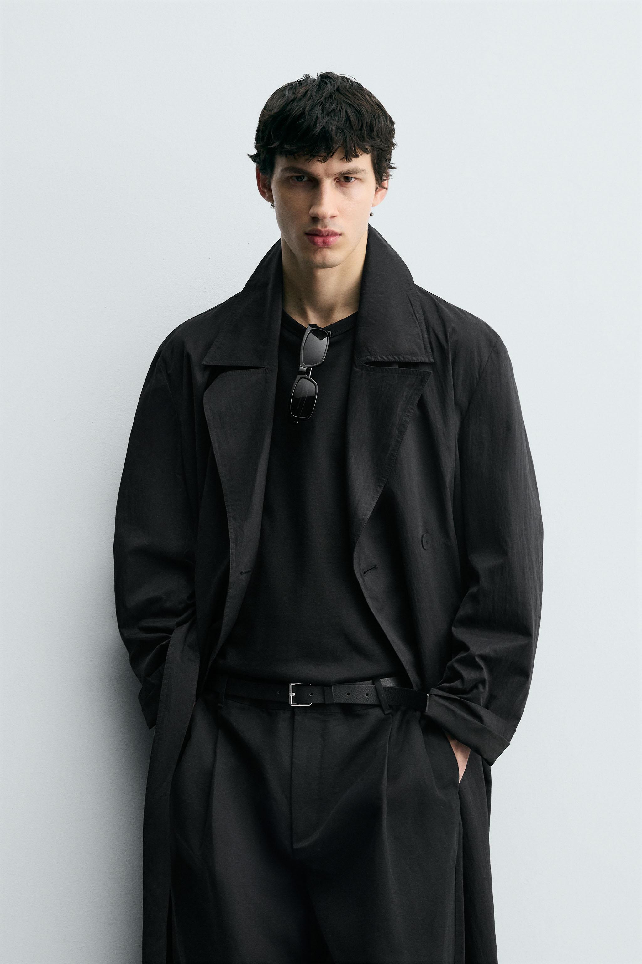 【新品】【おしゃれ】ZARA MAN 赤 ダブルブレスト トレンチコート⭐️ 新品】【おしゃれ】ZARA MAN 赤 ダブルブレスト トレンチコート