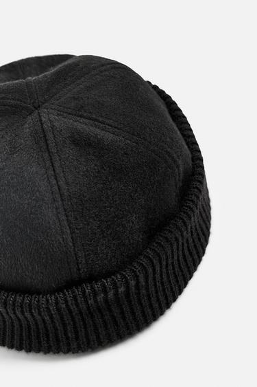 CONTRAST SHORT HAT - Black by Zara - Image 4