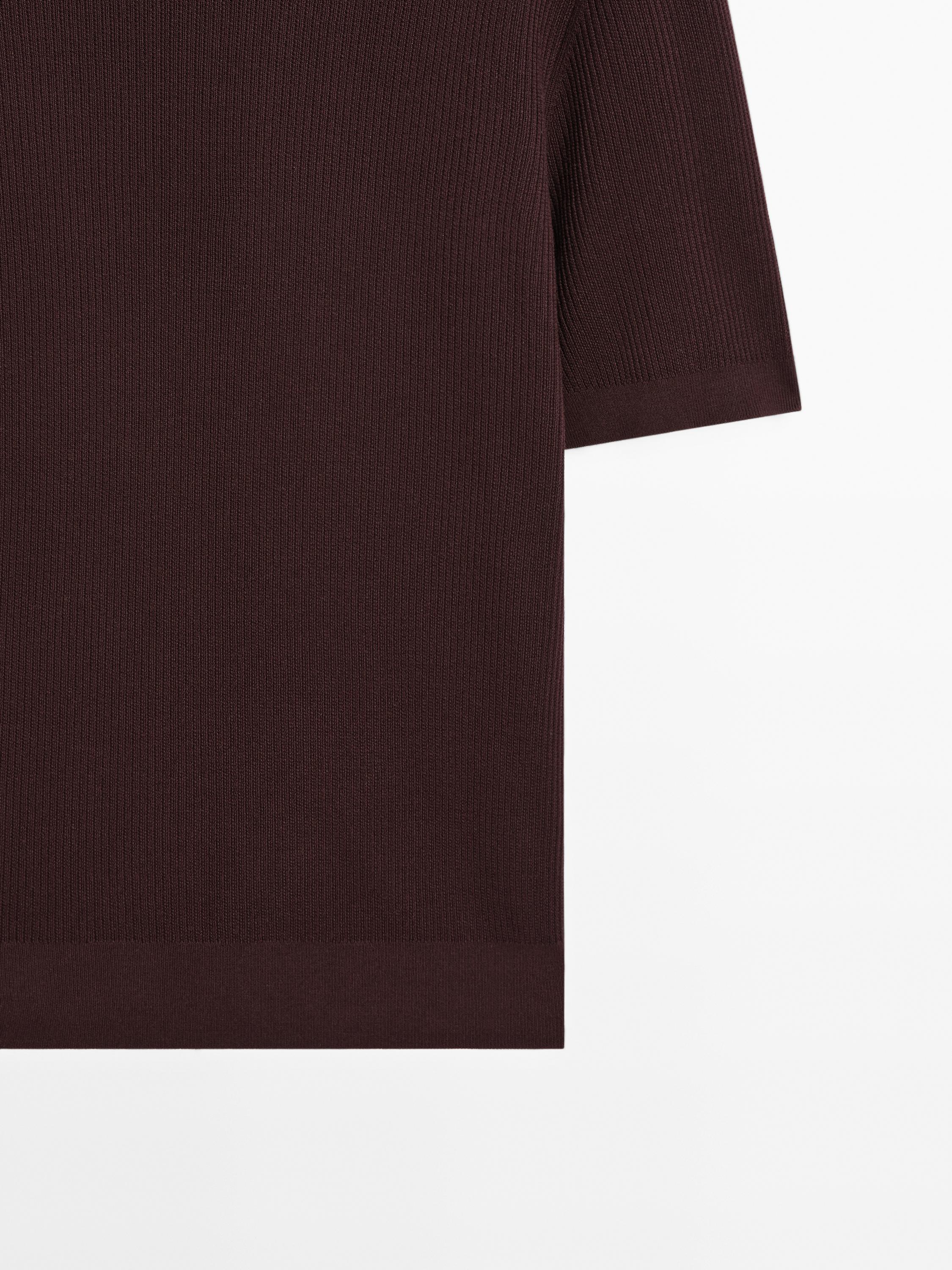T-shirt manches courtes en maille texturée