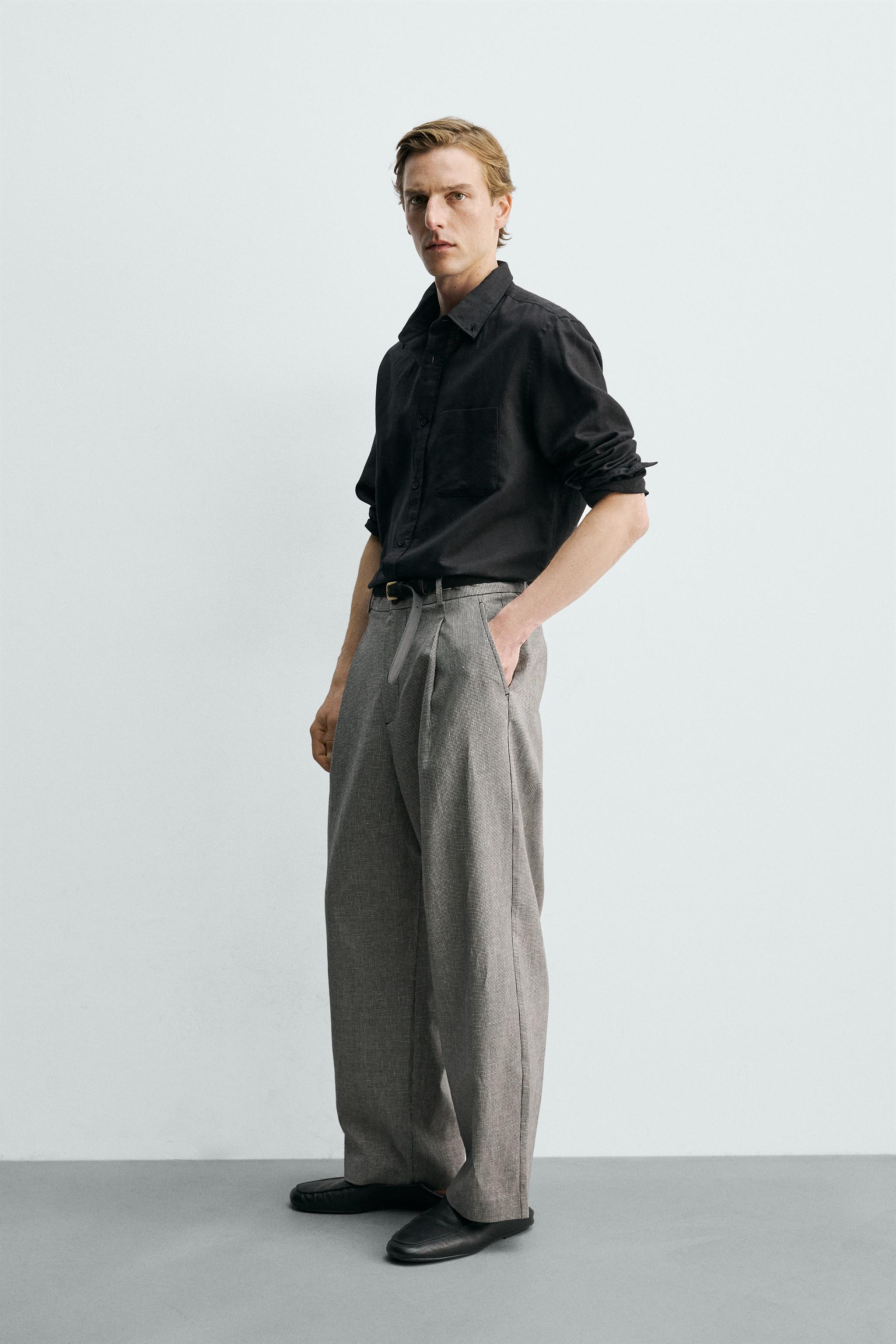 RELAXED FIT LINEN - COTTON PANTS