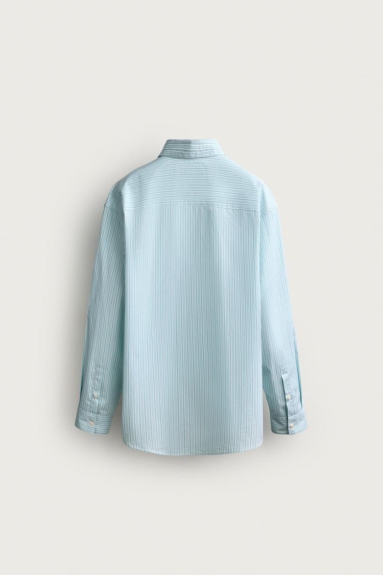 Camisa a rayas corte holgado 8