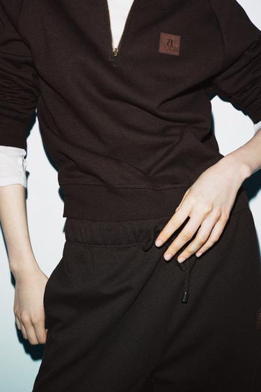 SWEAT ZIPPÉ PIÈCE - Marron de Zara - Image 3