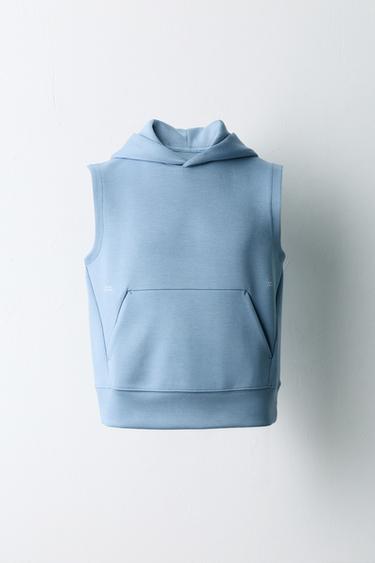 SPORTY HOODED GILET - Green / Blue by Zara