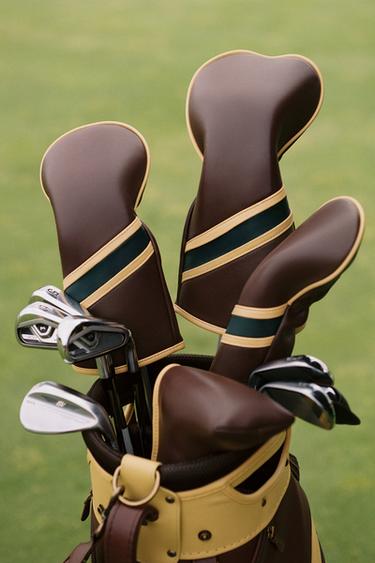 DRIVER GOLF CLUB COVER - Brown / Green by Zara