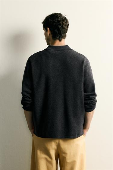 SOFT KNIT POLO SHIRT - Anthracite grey by Zara