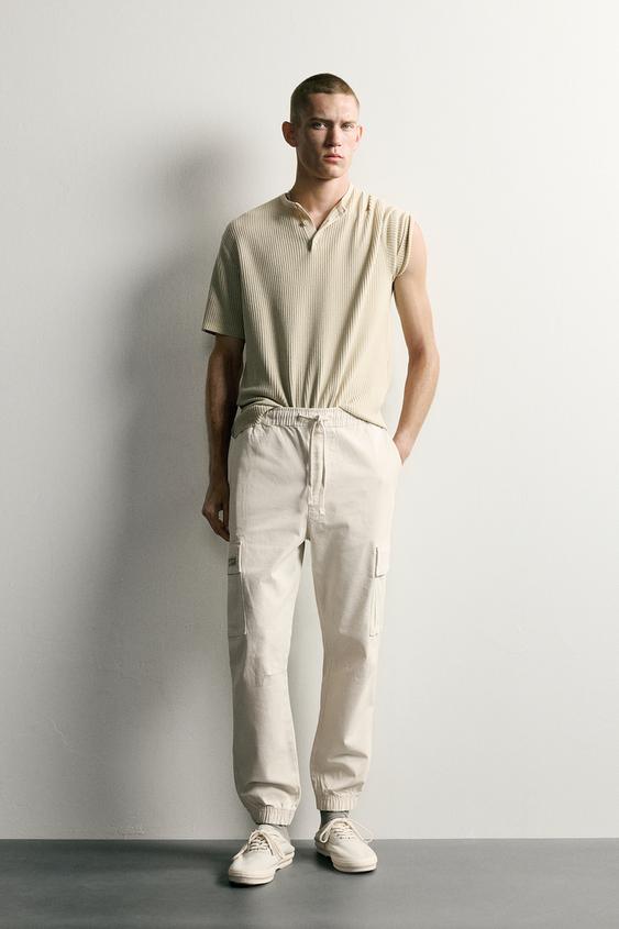 SLIM FIT CARGO TROUSERS - Ice by Zara - Image 0