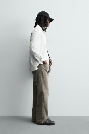 JEAN FLARE FIT - Marron clair de Zara