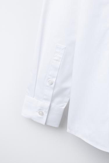 CHEMISE NŒUD PAPILLON EN SATIN DÉTACHABLE - Blanc de Zara - Image 4