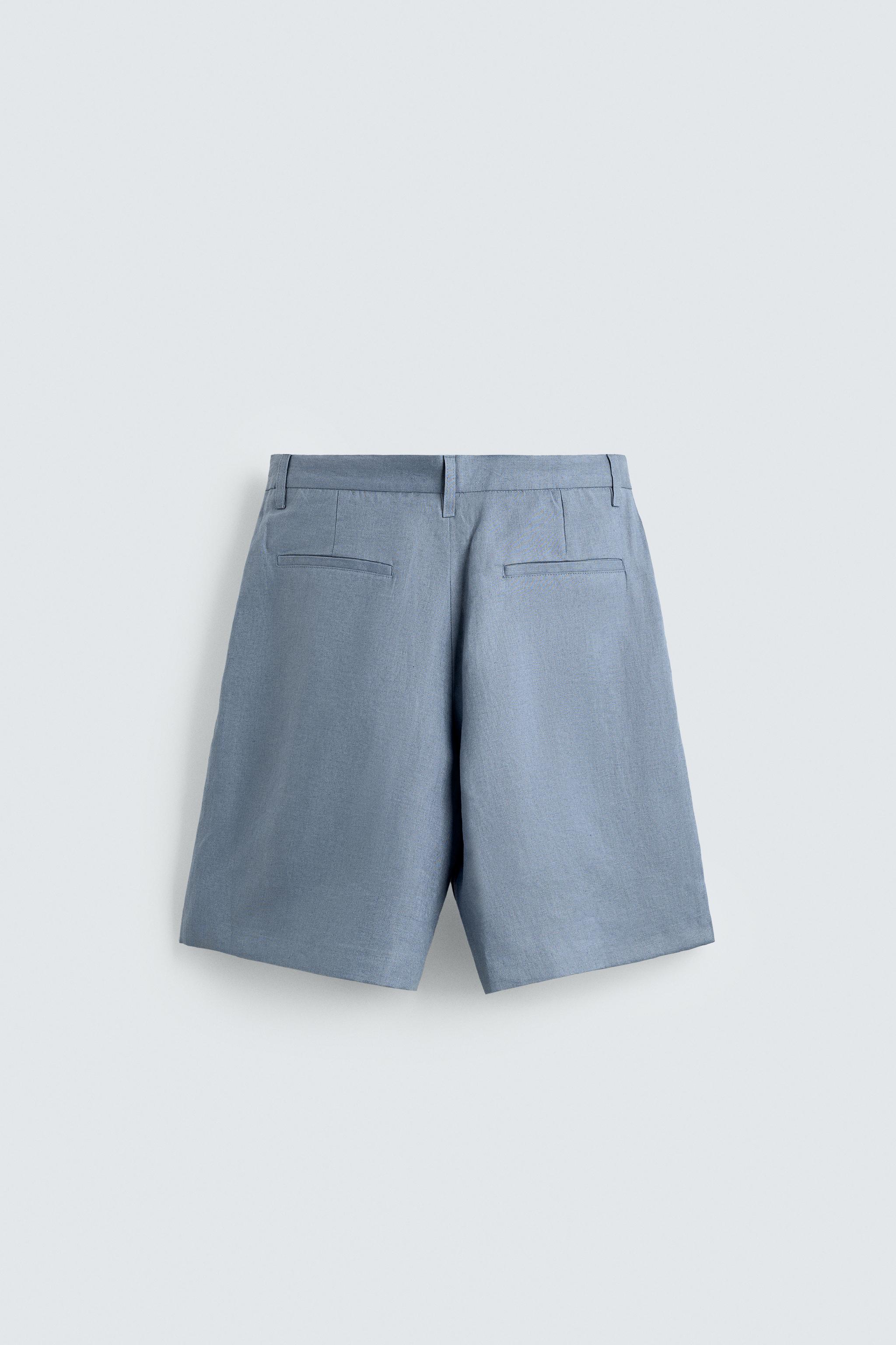 SHORT RELAXED FIT 100% LIN
