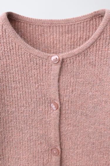 BASIC KNIT CARDIGAN - Pink marl by Zara - Image 2